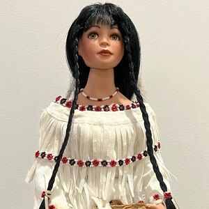 Paradise Galleries “Swirling Waters” Native American Porcelain Doll